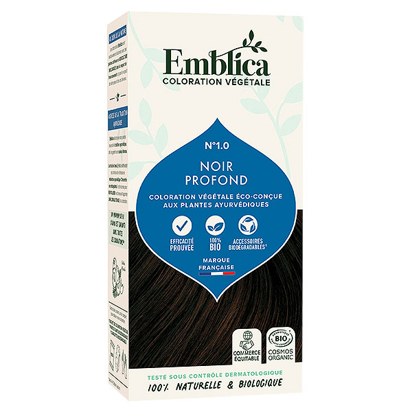 Coloration Végétale N°1.0 Noir Profond Bio 100g