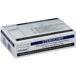 Sterochef Pansement détectable waterproof Bleu