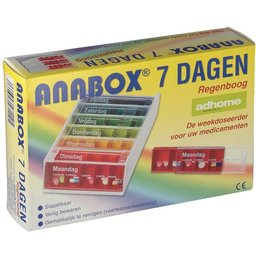 Anabox Boîte à médicaments 7 Jours Arc en Ciel Néerlandais Ad155880