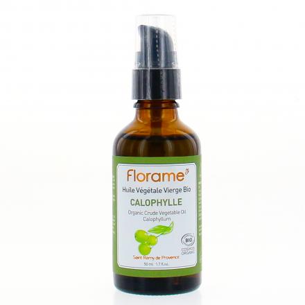 Huile végétale vierge bio calophylle flacon pompe 50ml