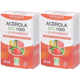 Phyto-Actif Acerola Bio 1000 + 10 Vitamines