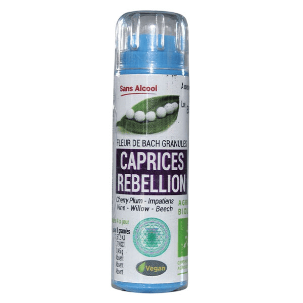 Kosmeo Complexe Fleurs de Bach 0% Alcool Agitation- Rébellion Bio 120 granules