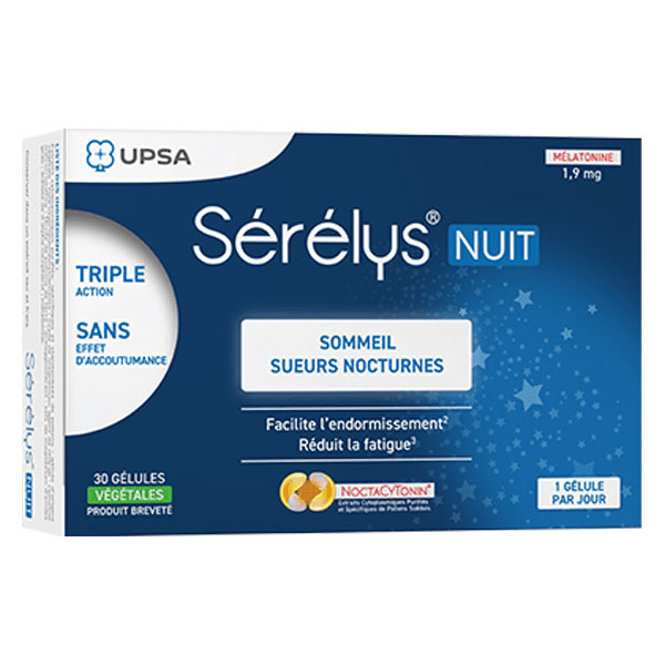 Sérélys Nuit Mélatonine 1,9 ml 30 gélules végétales