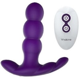 Pearl Vibrator Anal Remote Control Purple 1pc