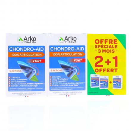Chondro-Aid Fort 100% articulation 2+1 Offert x180 gélules