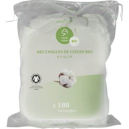 Rectangles de Coton Bio 180uts