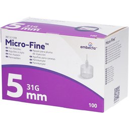 Embecta™ Micro-Fine™ Aiguilles à stylo 5 mm 31G Ref 321098