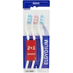 Cepillo de Dientes Basic Medio 3uds