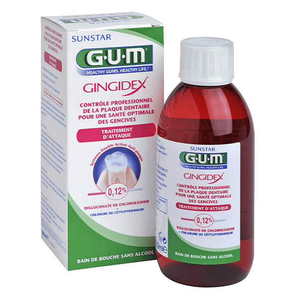 Bain de Bouche Gingidex Traitement d'Attaque Anti-Plaque 300ml