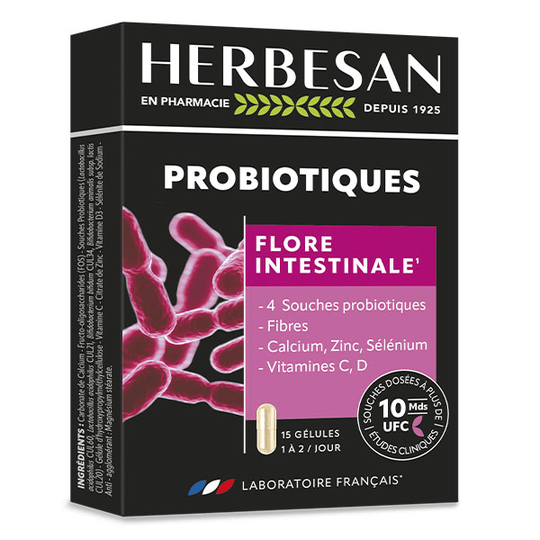 - Probiotiques - Flore intestinale - 15 gélules