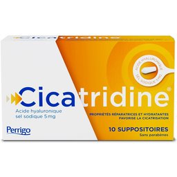 Cicatridine 10 Suppositoires à l’Acide Hyaluronique, Cicatrisation Anale, Hémorroïdes