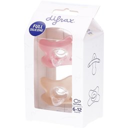 Sucettes Silicone 6-12M Natural Fit – Lot de 2 Tétines Durables – Framboise-Caramel