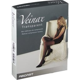 Transparent Bas médicaux de compression Noir Classe 2 Taille 4