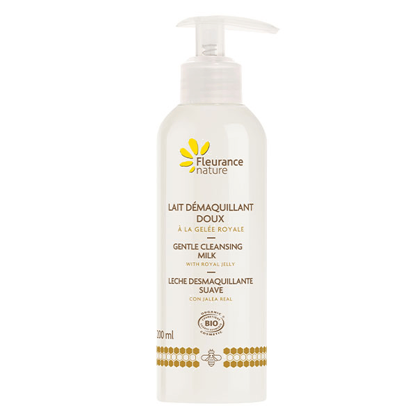 - Lait démaquillant doux à la gelée royale Bio - Flacon pompe 200ml