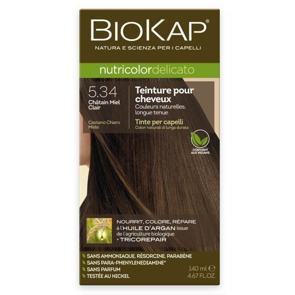 Nutricolor Delicato Hair Dye 5.34 Châtain Miel Clair 140ml