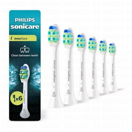 Sonicare Intercare - Recharge brosse Blanche x6 brossettes