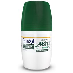 - Déodorant Anti-transpirant Végétal - Transpiration Modérée - Certifié BIO - Aisselles - 48h - Parfum Thé vert - Roll On