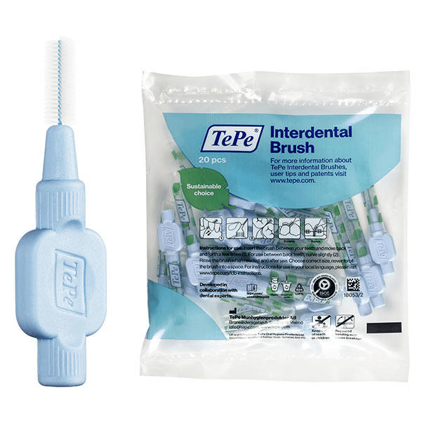 Brossettes Interdentaires Extra-souples Bleu 0.6 mm 20 brossettes