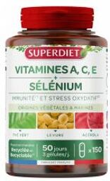 Vitamines A, C, E & Sélénium Complément Alimentaire 150 Gélules - Pot 150 gélules