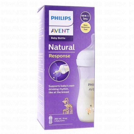 Biberon Natural Response 260ml 1m+ Girafe