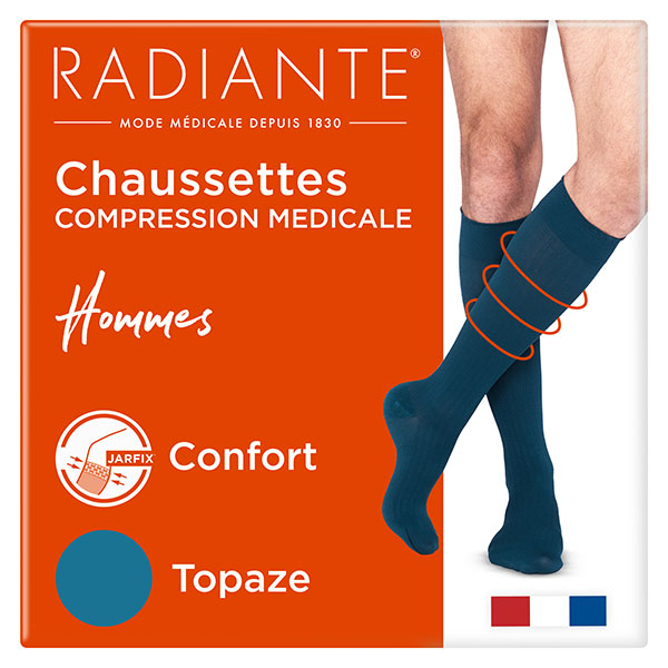 Chaussettes de compression Opaque Topaze Styl'Coton Fine Taille 2 Classe 2