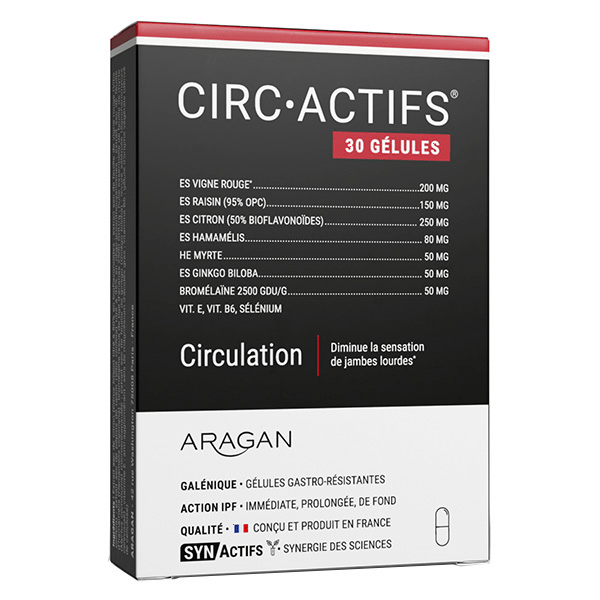 Aragan - - Circactifs® - Circulation - Vigne Rouge - 30 gélules