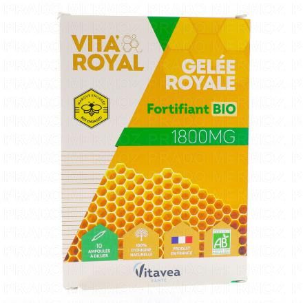 Vita'Royal - Gelée Royale Fortifiant Bio 1800mg x10 ampoules de 10ml