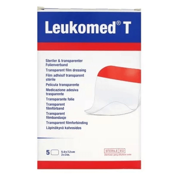 BSN Médical Leukomed T Pansement Non Tissé Adhésif 5 x 7,2cm 5 Unités