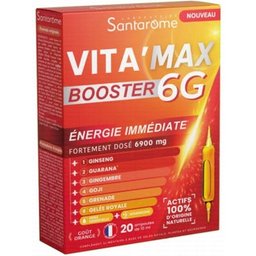 Vita'Max Booster 6G Énergie Immédiate Orange 20x10ml