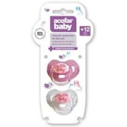 Sucette Silicone Rose 12M 1ut