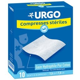 Compresses Stériles 7,5cm x 7,5cm 2x10 Unités