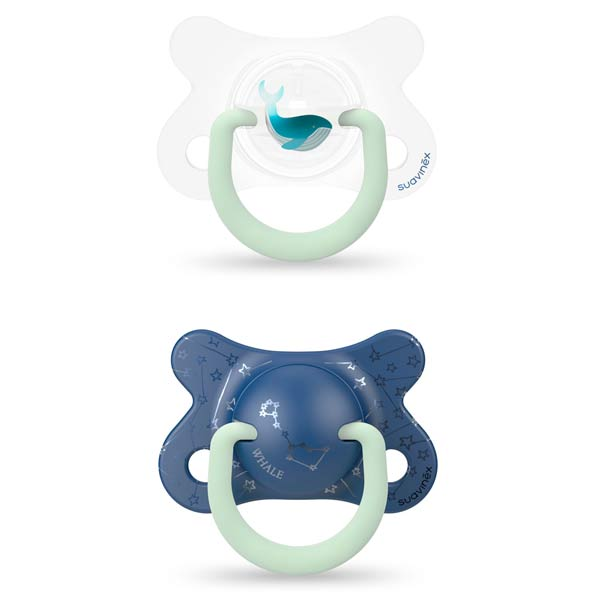 Sucette Anatomique +2m Night & Day Bleu Lot de 2