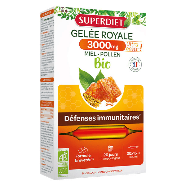 Gelée Royale 3000mg Bio 20 ampoules