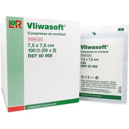Lohman & Rauscher Vliwasoft Compresse Non Tissé 7,5 x 7,5 cm Boite de 50 sachets