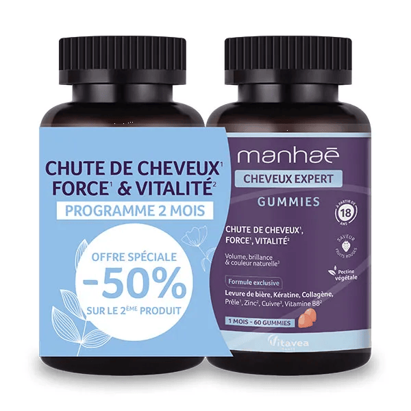 Cap Expert Chute de cheveux Kératine, Levure de bière 2x60 gummies