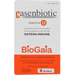 Casenbiotic Vitamine D Orange 30 comprimés à mâcher