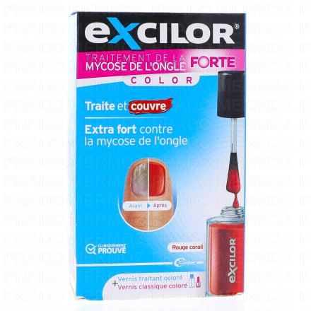 Mycose de l'ongle - Traitement mycose Forte Color 30ml + Vernis rouge 8ml
