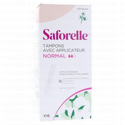 Tampons avec applicateurs en coton biologique x 16