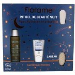 Sérum Protection Éclat 3en1 Hydratation Bio 30 ml + Masque Crème Nuit Hydratant Biologique 30 ml + 1 Spatule Exfoliante Offerte - Coffret