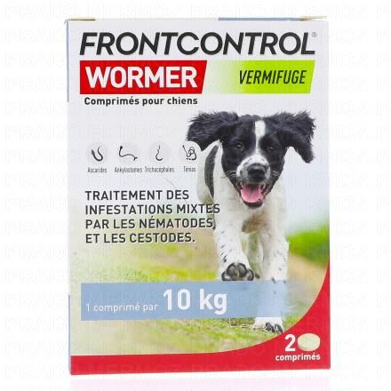 Frontcontrol - Wormer Vermifuge Pour Chien x2 comprimés