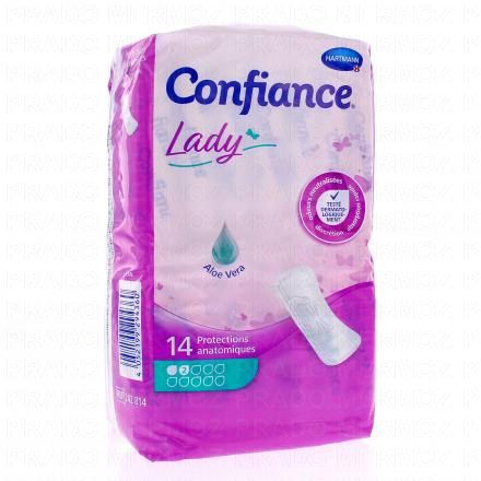 Confiance Lady Protection hygiéniques anatomiques 14 pièces 2 gouttes