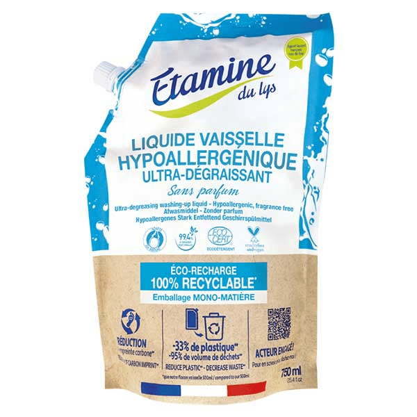 Liquide Vaisselle Ultra Dégraissant Hypoallergénique Doypack 750ml