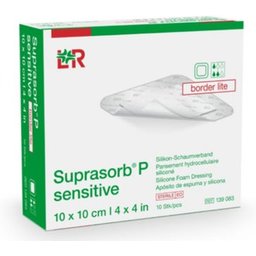 Suprasorb P Sensitive Border Lite Pansement 9x15cm 10uts