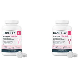 Gamétix F à croquer - Fertilité - Myo-inositol - 60 comprimés à croquer - Goût fruits roug