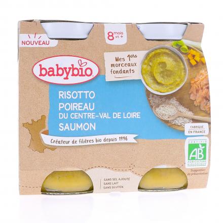 Repas du midi - Petits pots Risotto poireau saumon 8mois et + 2x200g