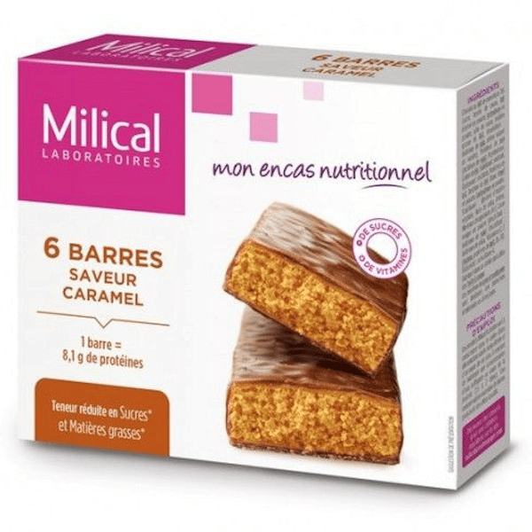 Barres Minceur Hyperprotéinées Caramel 6 Unités