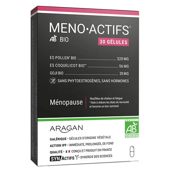 Aragan - - Menoactifs® - Ménopause - Pollen BIO - 30 gélules