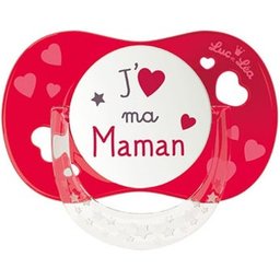 Luc et Léa Sucette Anatomique J'aime ma maman 6-18M 1 Unité