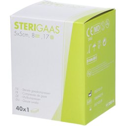 Sterigaas Compresses 8 plis 5 x 5 cm