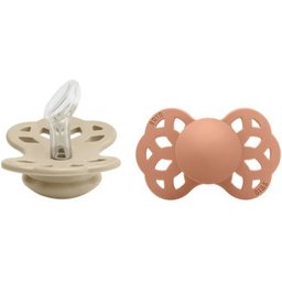 Infinity Pacifier Silicone Anatomical 1 Vanille Pêche 2 Unités